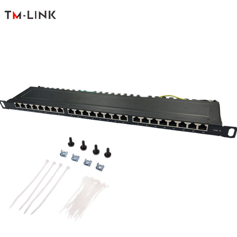 0.5 U 19” Cat.6 unshielded FTP patch panel 24-port