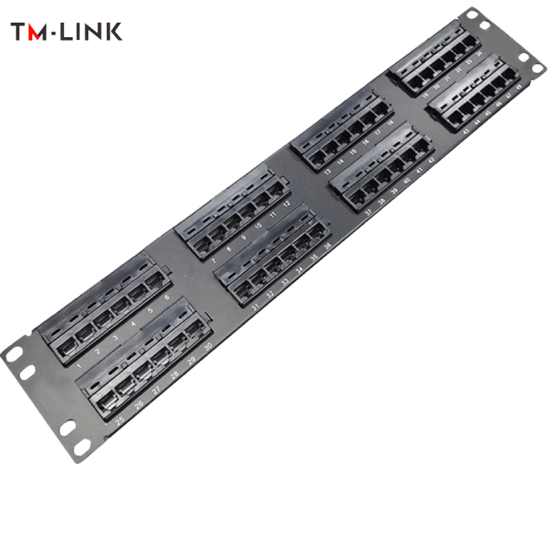 2 U 19” Cat.6 unshielded patch panel 48-port