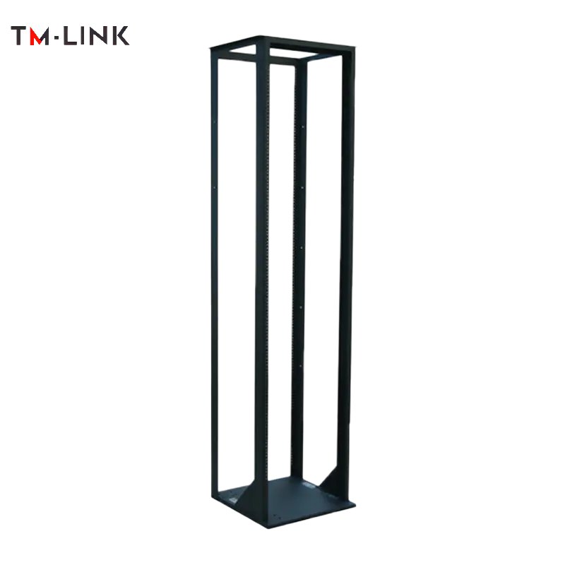 19-Inch 4 Post Steel Open Frame Network Rack