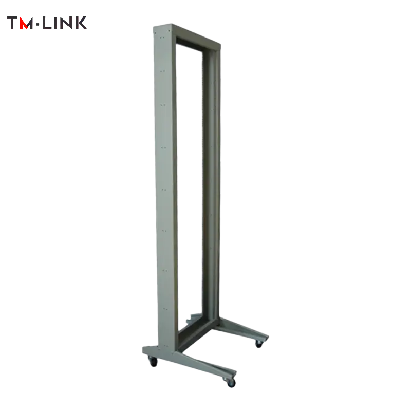 15U-46U 19-Inch 2 Post Steel Open Frame Network Rack