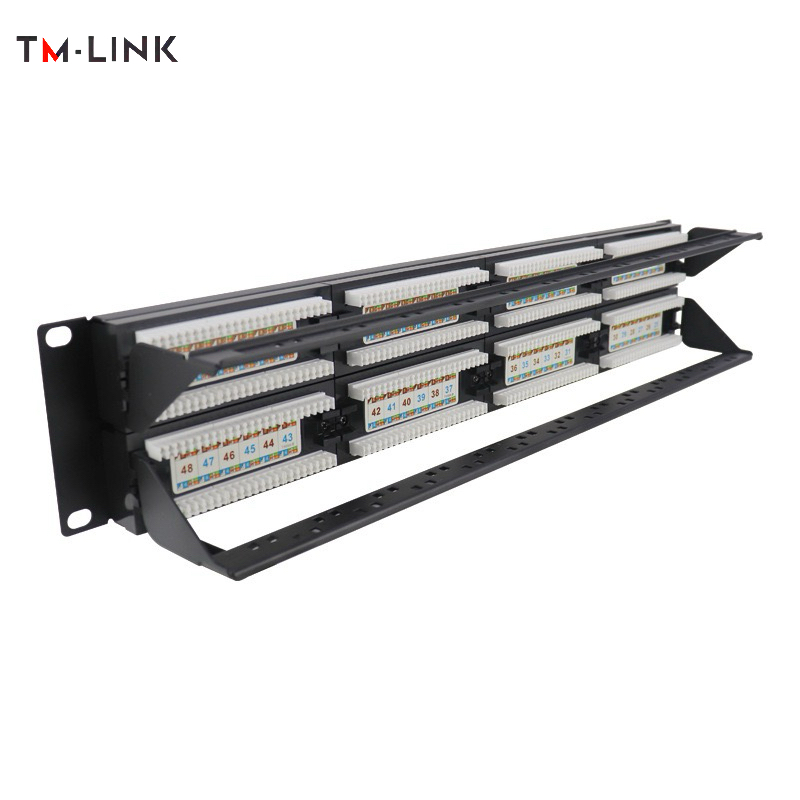 19” Cat.6A unshielded patch panel 48-port
