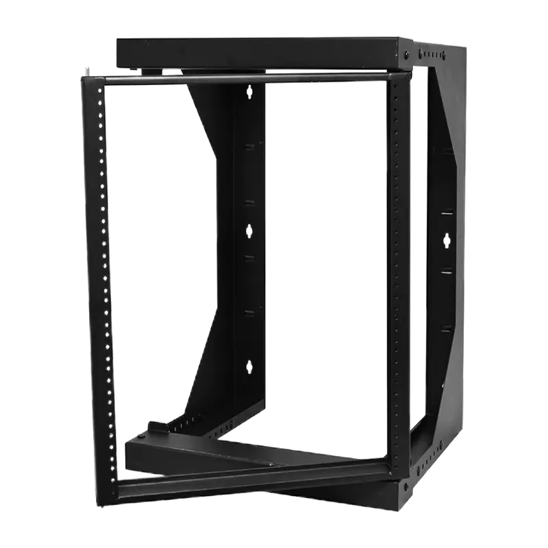 Adjustable Depth Swing-Out Open Frame Wall Rack