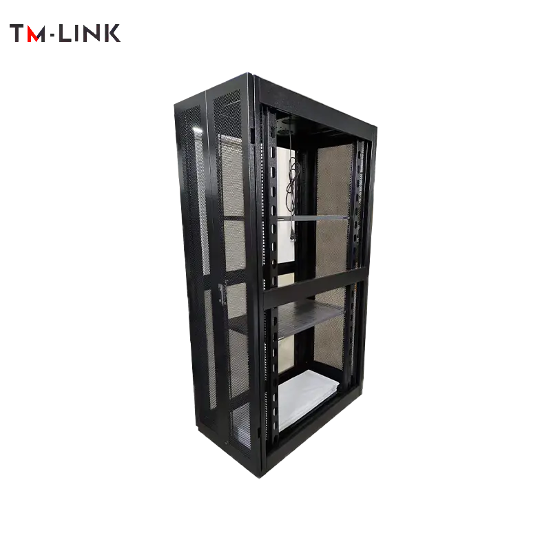 Two Section Side Panel Perforated Door Free Standing Cabinets