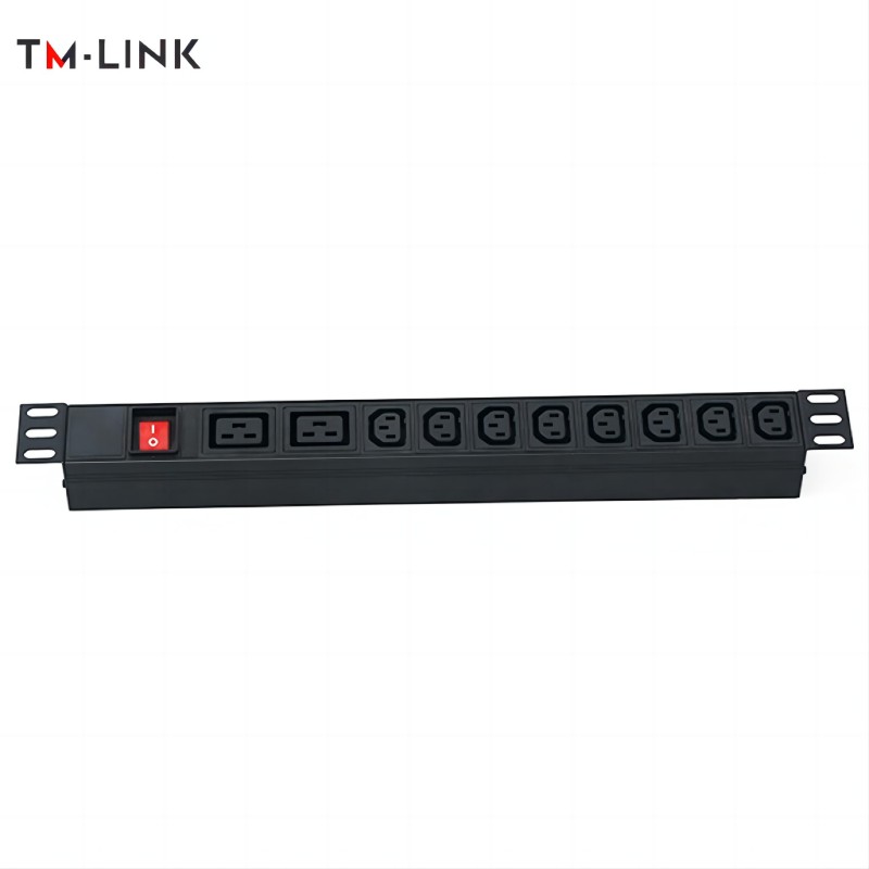 IEC type 1 U 2-C14+8-C13 sockets 16A with switch