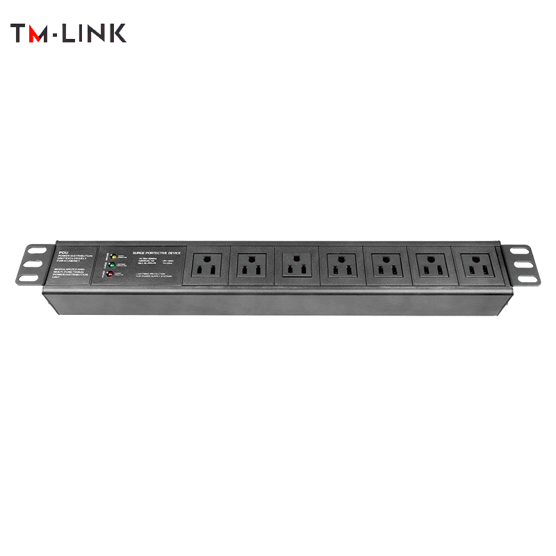 USA type 1 U 7 sockets 15A with switch