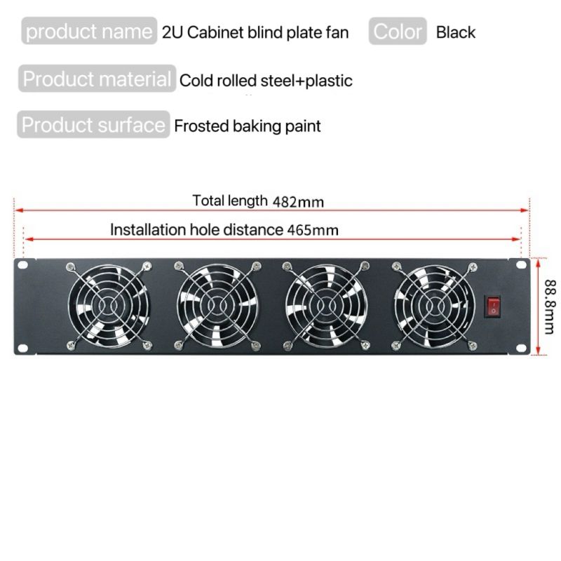 Cabinet blank panel fan